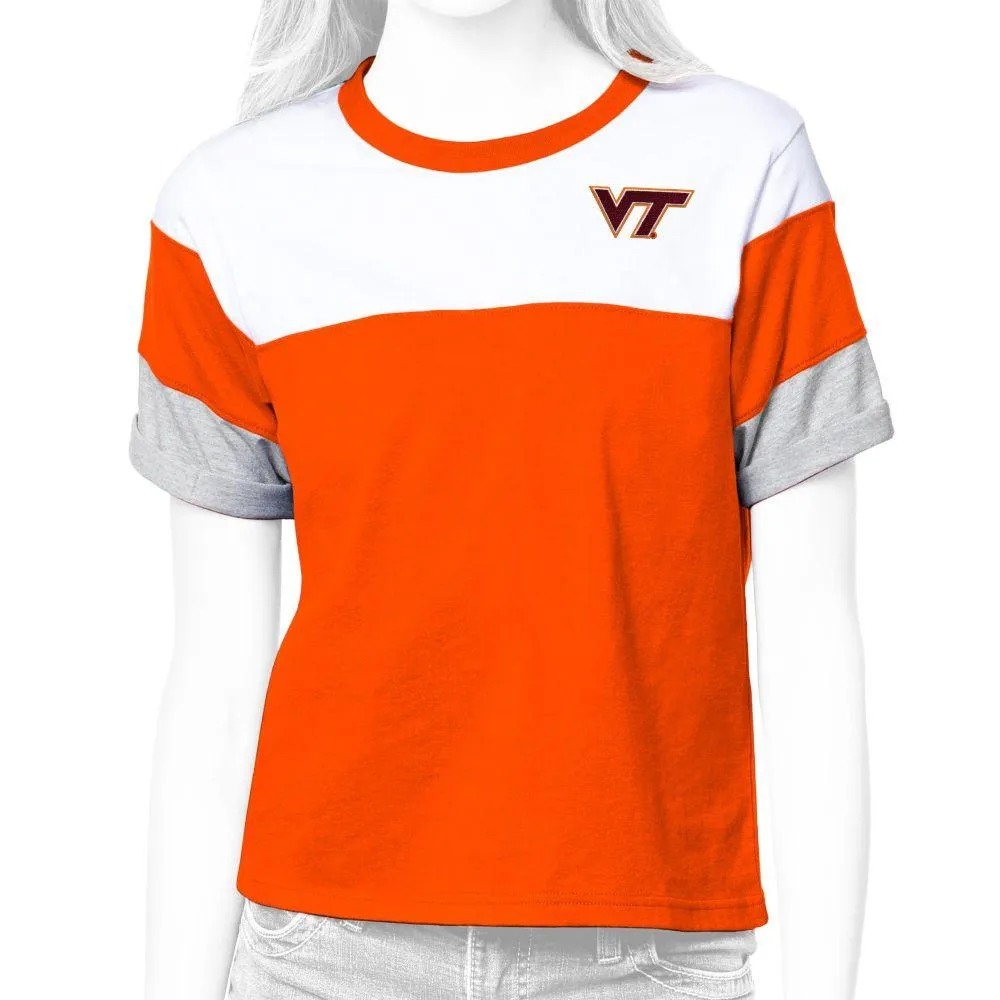 Hokies | Virginia Tech Antigua Women's Flip Color Block Tee Alumni Hall