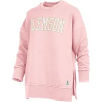 Clemson | Pressbox Lajolla White Gold Applique Pullover Alumni Hall