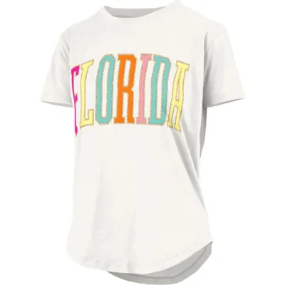 Gators | Florida Pressbox Sunshine Glitter Jersey Rounded Bottom Tee Alumni Hall