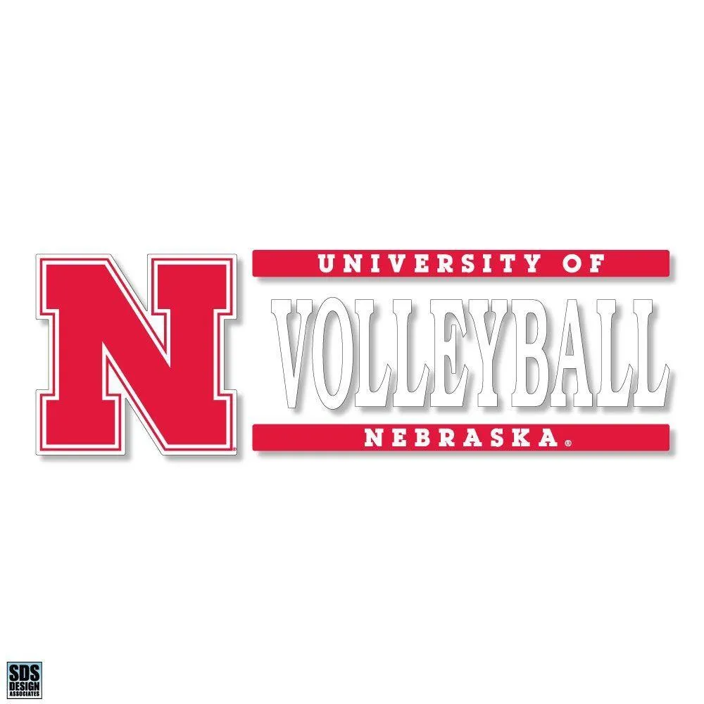  Huskers | Nebraska 6  X 2  Volleyball Decal | Alumni Hall