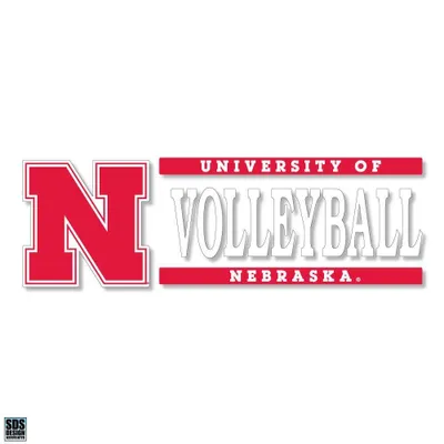  Huskers | Nebraska 6  X 2  Volleyball Decal | Alumni Hall