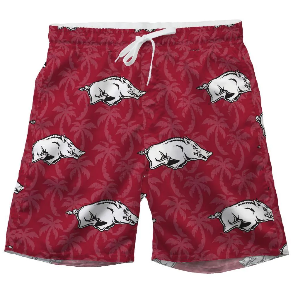 Razorbacks | Arkansas Wes And Willy Kids Ao Palm Tree Swim Trunk Alumni Hall