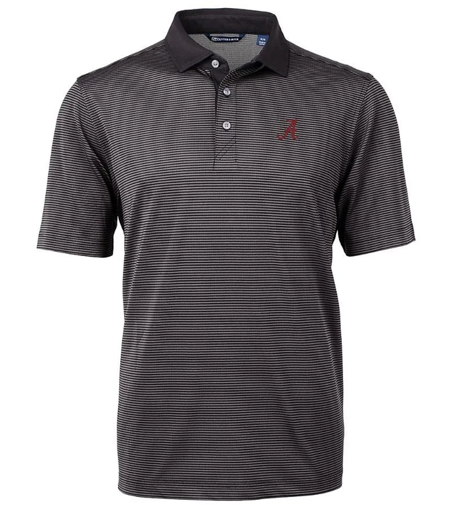 Bama | Alabama Cutter & Amp ; Buck Men's Virtue Eco Micro Stripe Polo Alumni Hall