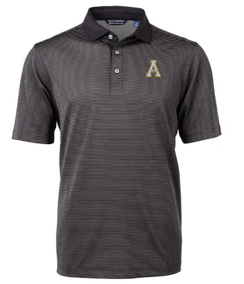 App | Appalachian State Cutter & Amp ; Buck Men's Virtue Eco Micro Stripe Polo Alumni Hall