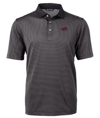 Razorbacks | Arkansas Cutter & Amp ; Buck Men's Virtue Eco Micro Stripe Polo Alumni Hall