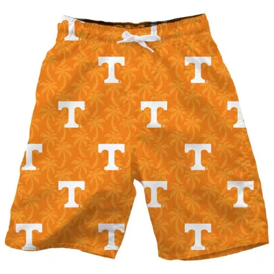 Vols | Tennessee Wes And Willy Youth Ao Palm Tree Swim Trunk Alumni Hall