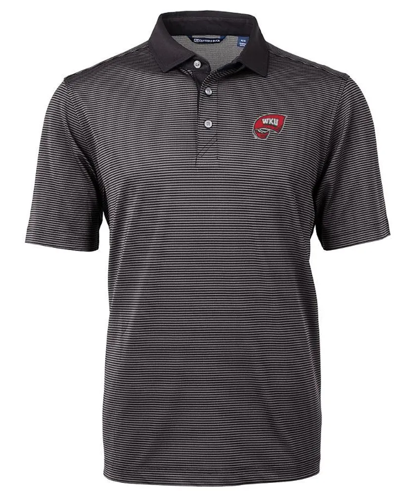 Wku | Western Kentucky Cutter & Amp ; Buck Men's Virtue Eco Micro Stripe Polo Alumni Hall