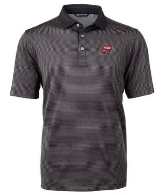 Wku | Western Kentucky Cutter & Amp ; Buck Men's Virtue Eco Micro Stripe Polo Alumni Hall