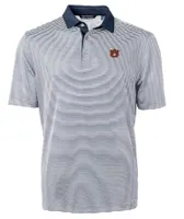 Auburn Cutter & Buck Men's Virtue Eco Micro Stripe Polo