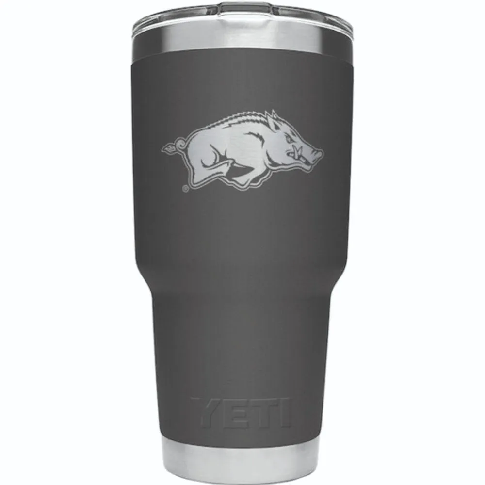 Arkansas Yeti 30 Oz Charcoal Tumbler