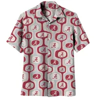 Bama | Alabama Wes And Willy Men's Cabana Boy Button Up Shirt Alumni Hall