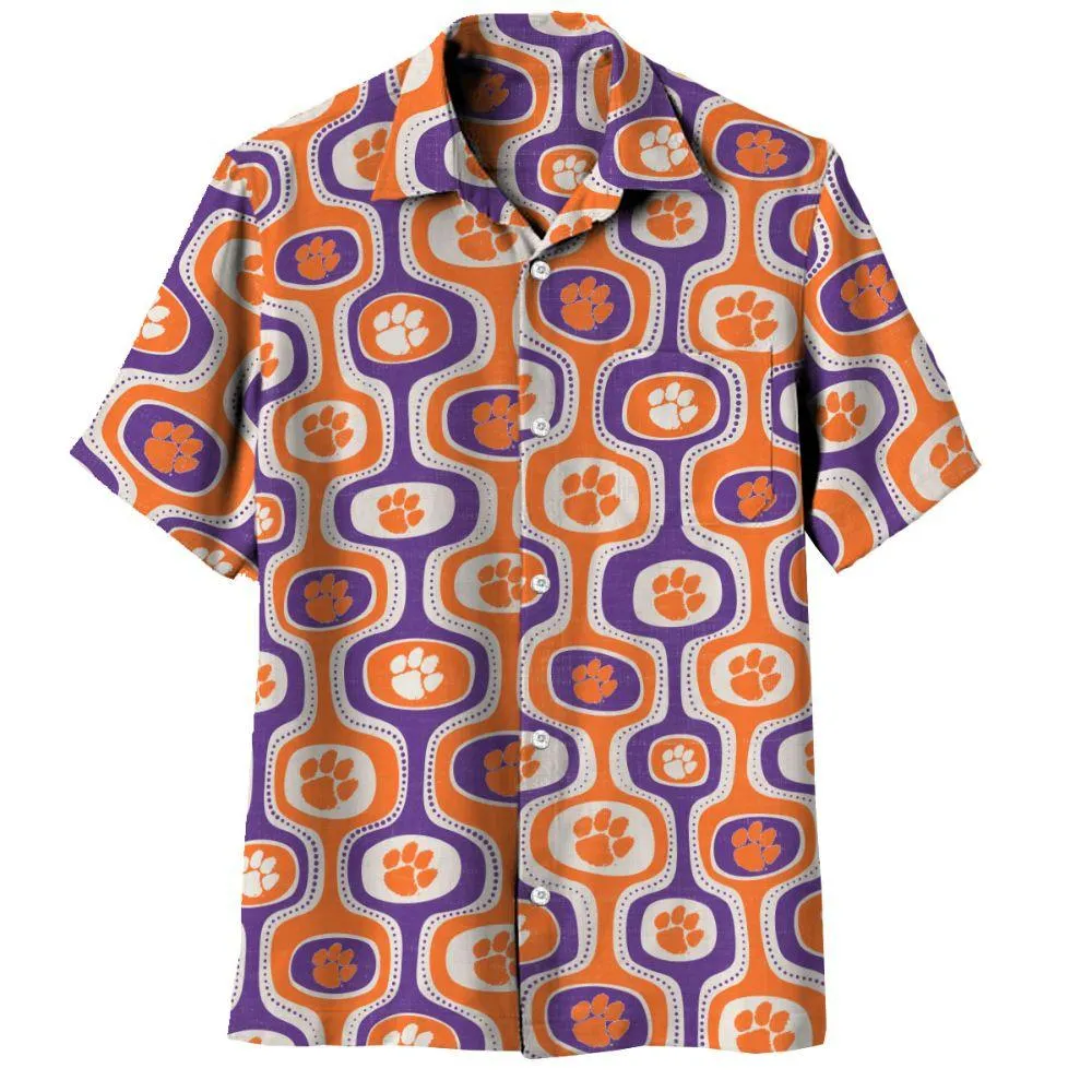 Clemson | Wes And Willy Men's Cabana Boy Button Up Shirt Alumni Hall