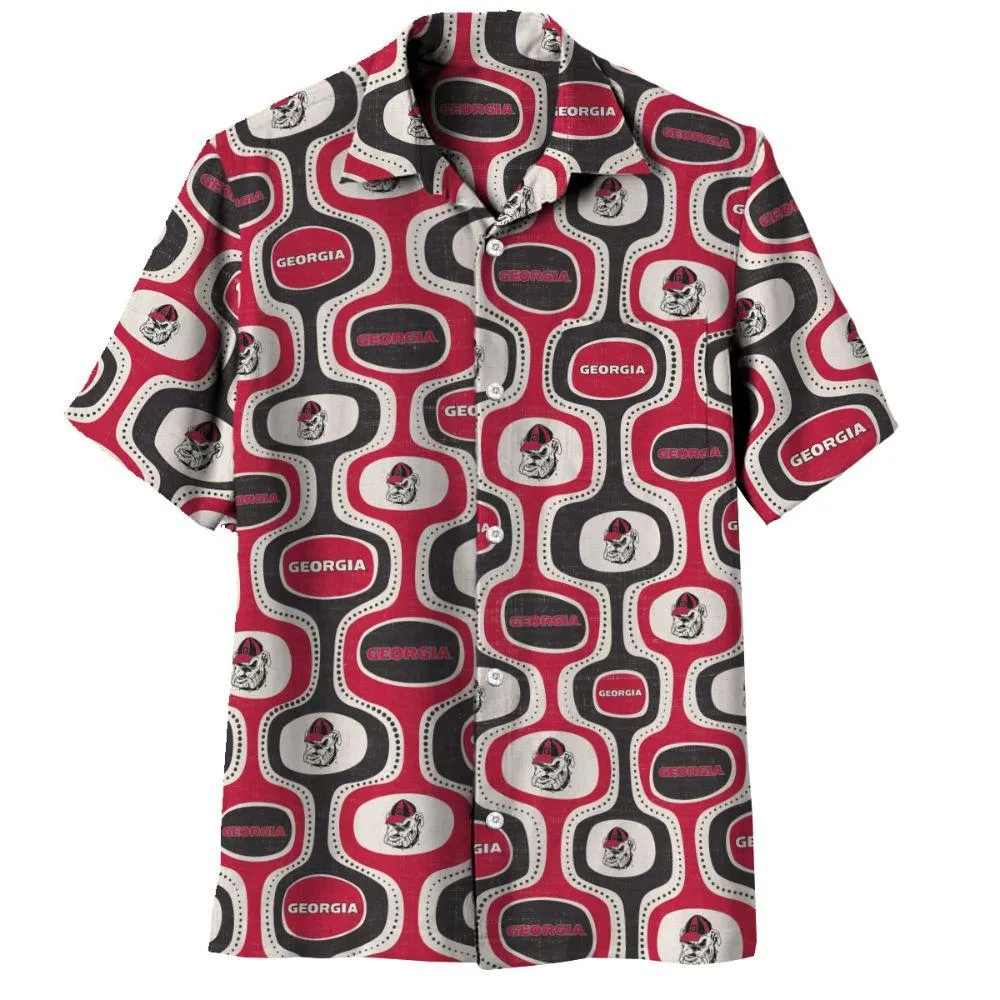 Dawgs | Georgia Wes And Willy Men's Cabana Boy Button Up Shirt Alumni Hall