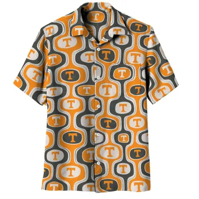 Vols | Tennessee Wes And Willy Men's Cabana Boy Button Up Shirt Alumni Hall