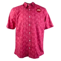 Bulldogs | Mississippi State Wes And Willy Men's Palm Tree Button Up Shirt Alumni Hall