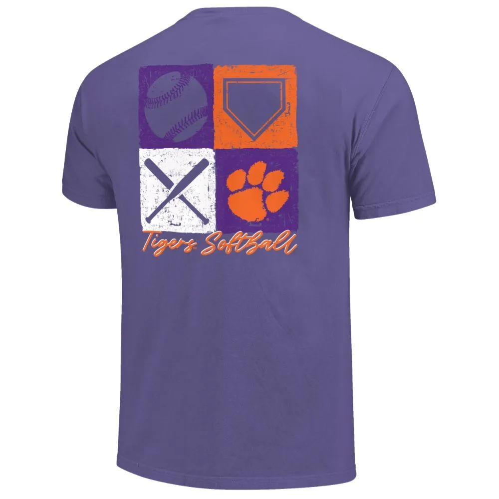 Clemson | Image One Softball Blocks Comfort Colors Tee Alumni Hall