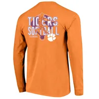 Clemson | Image One Softball Player Long Sleeve Comfort Colors Tee Alumni Hall