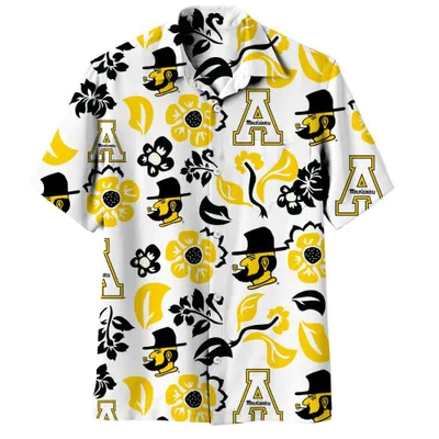 App | Appalachian State Wes And Willy Vault Men's Floral Button Up Shirt Alumni Hall