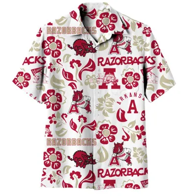 Razorbacks | Arkansas Wes And Willy Vault Men's Floral Button Up Shirt Alumni Hall