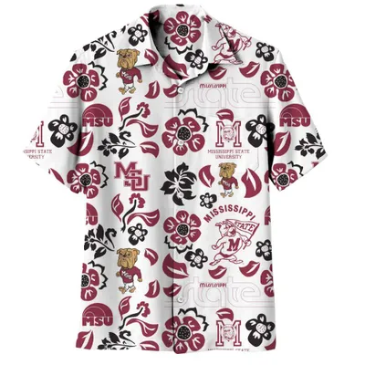 Men's Wes & Willy Red Georgia Bulldogs Hawaiian Button-Up Shirt