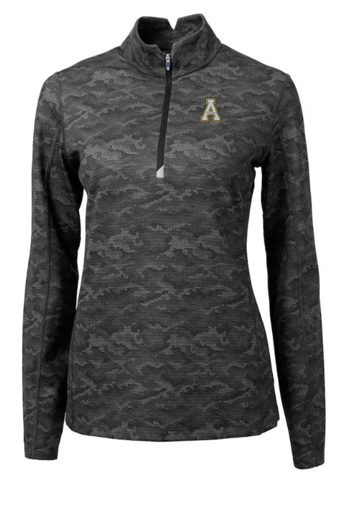 App | Appalachian State Cutter & Amp ; Buck Women's Traverse Camo 1/4 Zip Pullover Alumni Hall