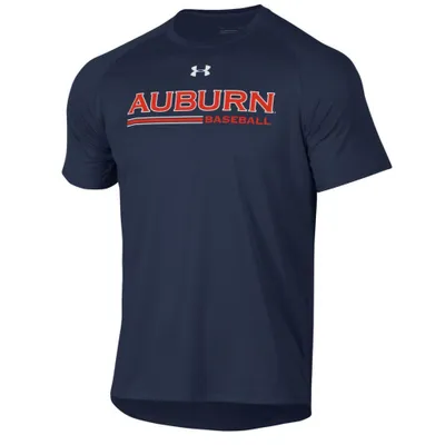 Aub | Auburn Under Armour Baseball Straight Tech Tee Alumni Hall