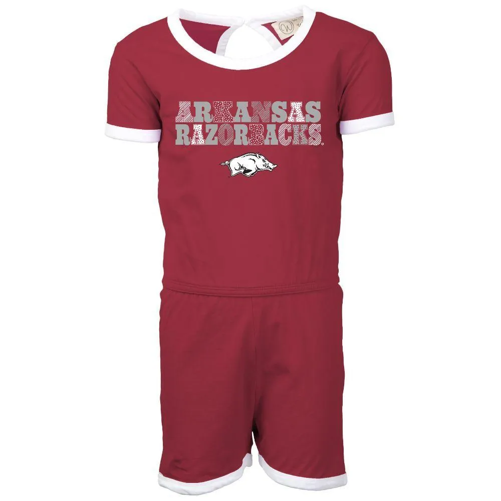 Razorbacks | Arkansas Wes And Willy Kids Ringer Romper Alumni Hall