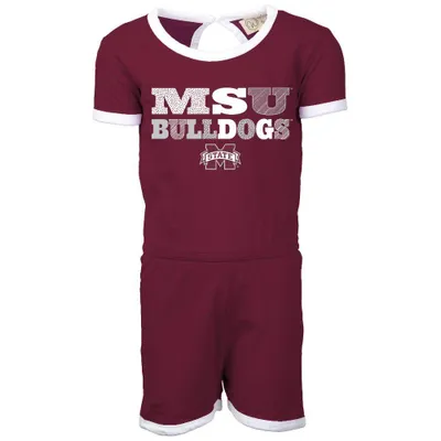 Bulldogs | Mississippi State Wes And Willy Toddler Ringer Romper Alumni Hall