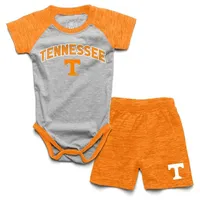 Vols | Tennessee Wes And Willy Infant Cloudy Yarn Raglan Hopper Set Alumni Hall