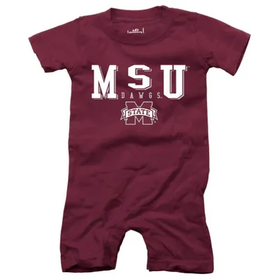 Bulldogs | Mississippi State Wes And Willy Infant Jersey Short Romper Alumni Hall