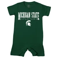 Spartans | Michigan State Wes And Willy Infant Jersey Short Romper Alumni Hall