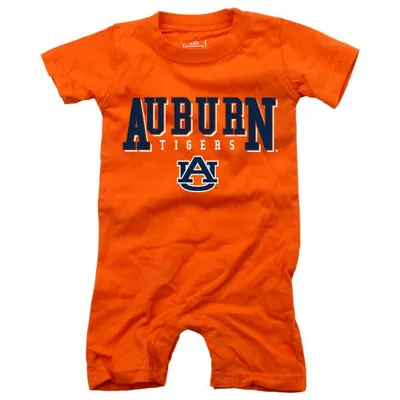 Aub | Auburn Wes And Willy Infant Jersey Short Romper Alumni Hall