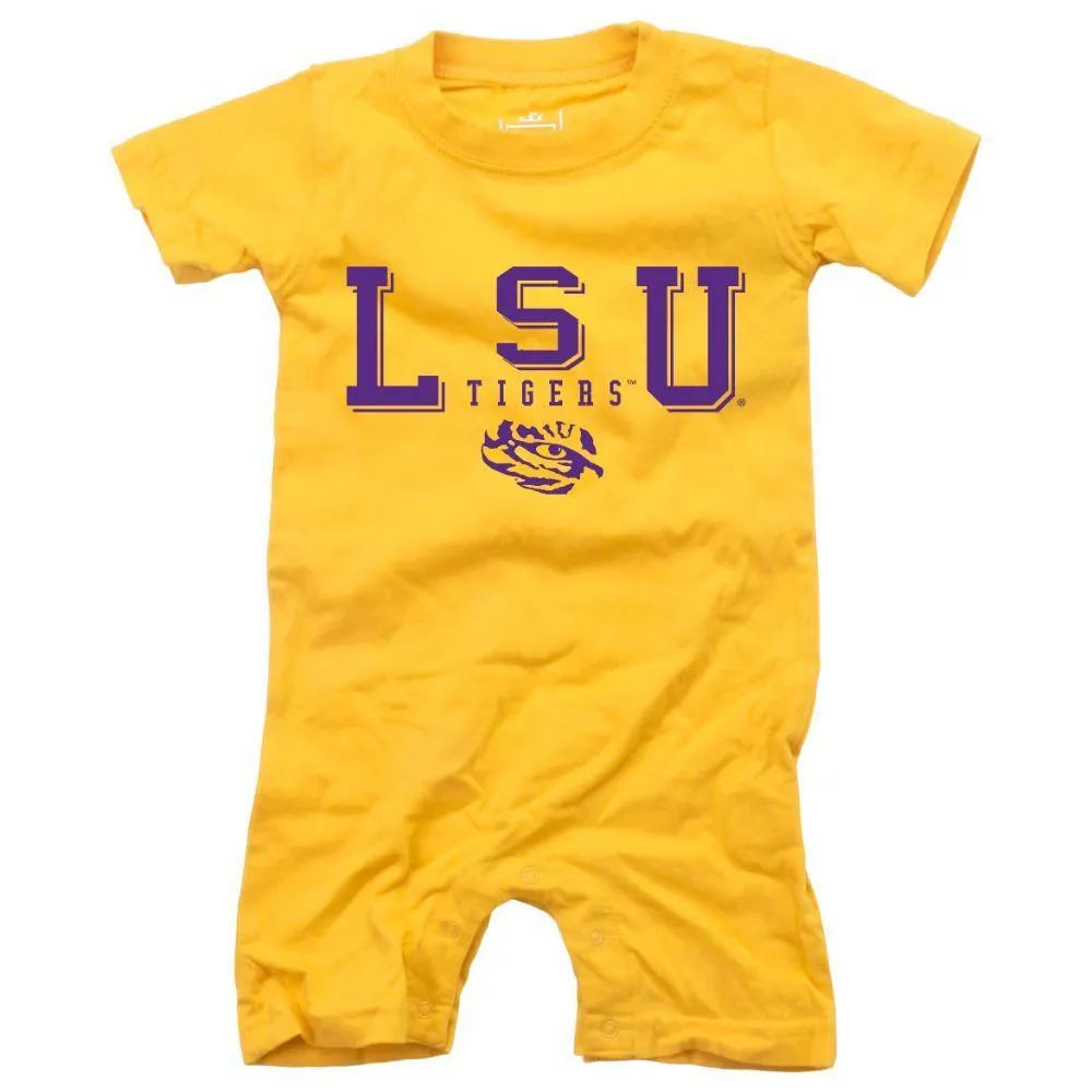 Lsu | Wes And Willy Infant Jersey Short Romper Alumni Hall