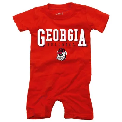 Dawgs | Georgia Wes And Willy Infant Jersey Short Romper Alumni Hall