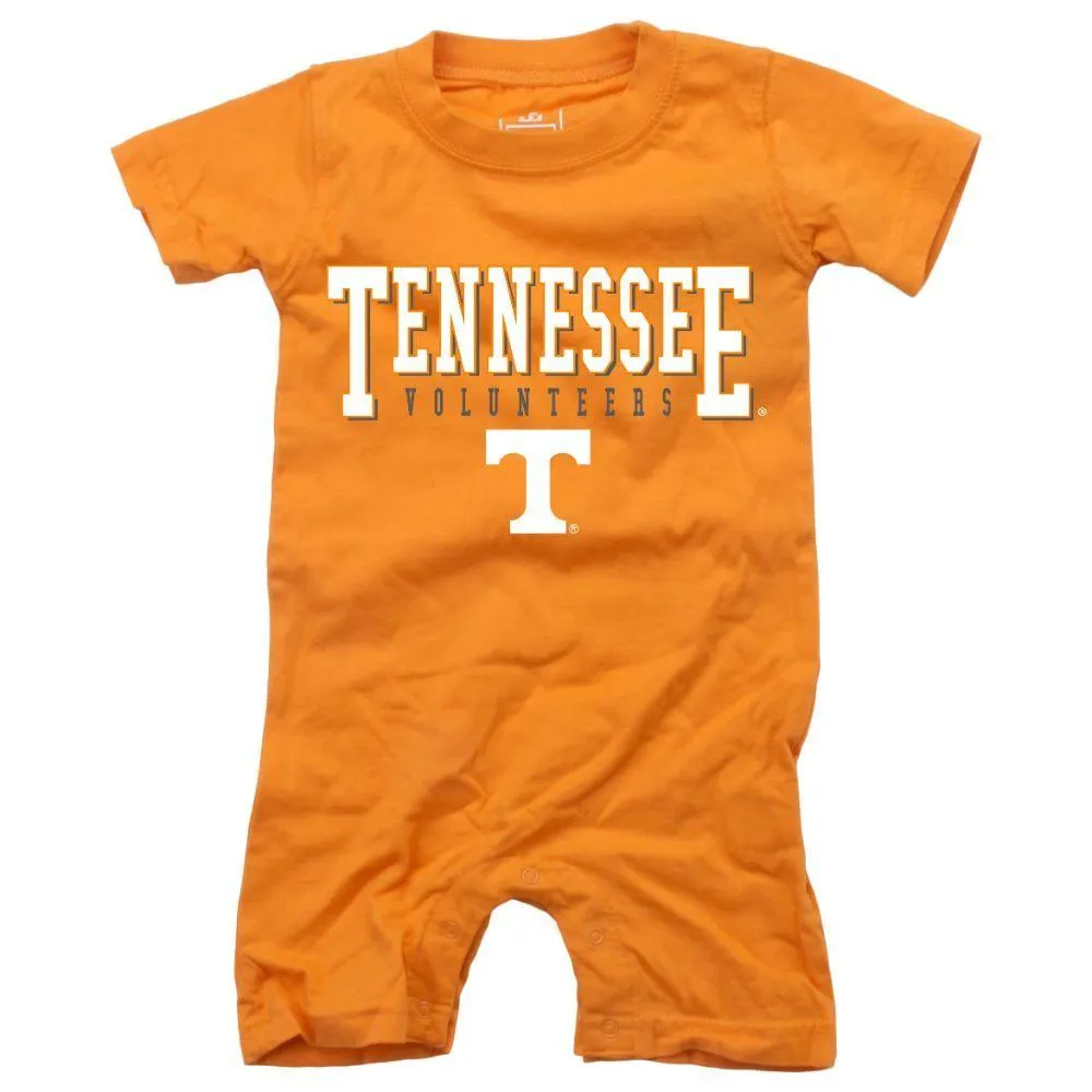 Vols | Tennessee Wes And Willy Infant Jersey Short Romper Alumni Hall