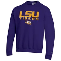 Lsu | Champion Straight Stack Crew Sweatshirt Alumni Hall