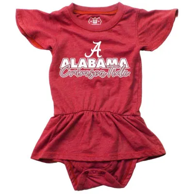 Bama | Alabama Wes And Willy Infant Ruffle Sleeve Hopper With Skirt Onesie Alumni Hall