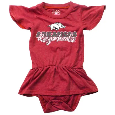 Razorbacks | Arkansas Wes And Willy Infant Ruffle Sleeve Hopper With Skirt Onesie Alumni Hall