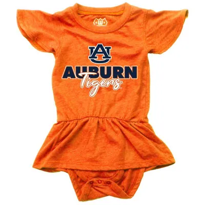 Aub | Auburn Wes And Willy Infant Ruffle Sleeve Hopper With Skirt Onesie Alumni Hall