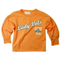 Lady Vols | Tennessee Wes And Willy Kids Long Sleeve Soft Top Orange Mountain