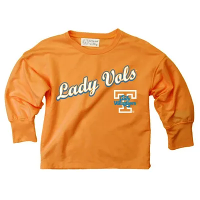 Lady Vols | Tennessee Wes And Willy Youth Long Sleeve Soft Top Orange Mountain