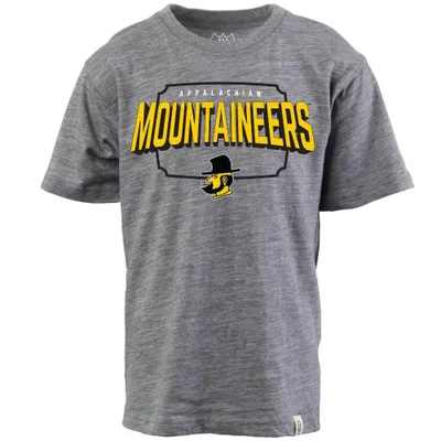 App | Appalachian State Wes And Willy Kids Cloudy Yarn Tee Alumni Hall