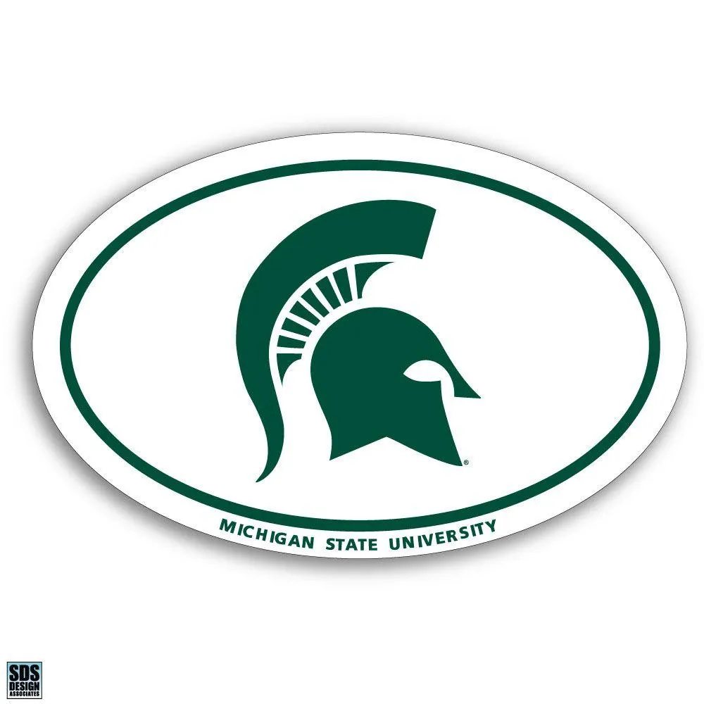  Spartans | Michigan State 6  Oval Magnet | Alumni Hall