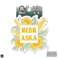  Huskers | Seasons Design Nebraska Corn Flowers 3.25  Decal | Alumni Hall