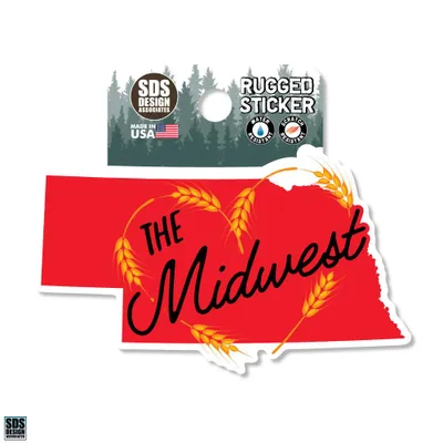  Huskers | Seasons Design The Midwest State 3.25  Decal | Alumni Hall