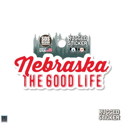  Huskers | Seasons Design The Good Life Script 3.25  Decal | Alumni Hall