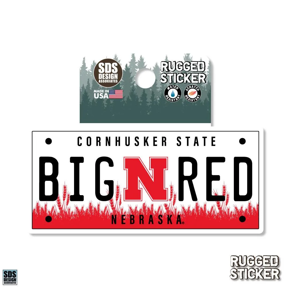 Seasons Design Big Red License Plate 3.25