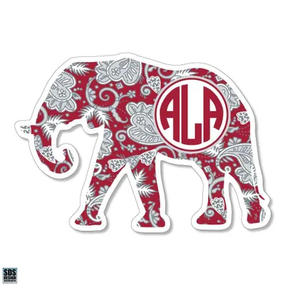  Bama | Alabama 3  Paisley Elephant Decal | Alumni Hall