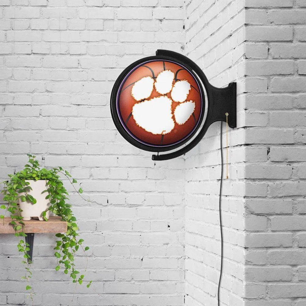 Clemson Basketball Rotating Lighted Wall Sign