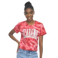 Bama | Alabama Zoozatz Cloud Wash Arch Crop Tee Alumni Hall